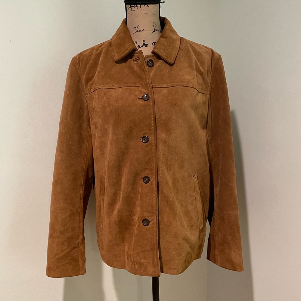 Vintage J. Crew suede leather jacket size large